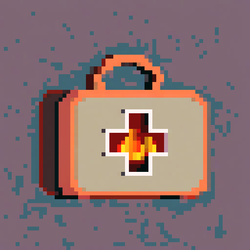 cozy living room with a roaring fireplace, vintage furniture, warm earthy tones, and charming pixelated details