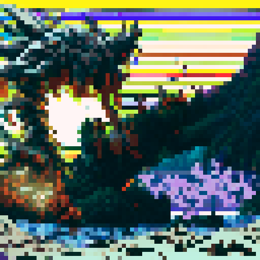 nakarkos sprite, menacing and towering, with eerie glowing eyes and skeletal fins, floating in a dark abyss surrounded by swirling purple mist, rendered in detailed and vibrant pixel art
