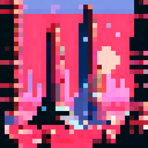 Mars Building with towering, futuristic skyscrapers, bustling pixelated city, ARNE32 palette, otherworldly structures, pixel art details