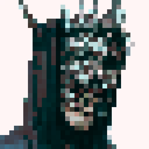 a streetfighter style game character icon that is a giant spider face, evil, pure black background