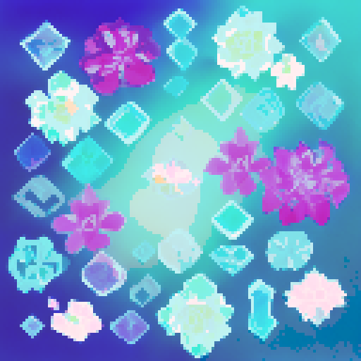 "Floral vines, pastel hues, and geometric shapes, all intertwined in a landscape portrait, creating an abstract art piece perfect for a girl's apartment"