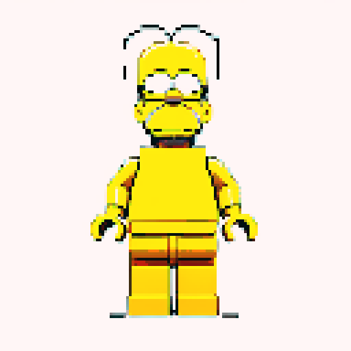 Homer Simpson pixel lego 