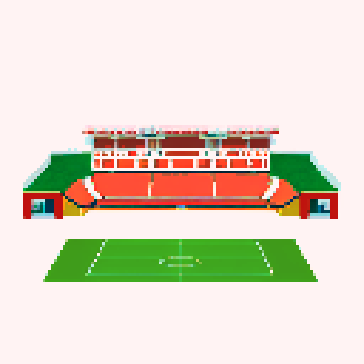 football stadium. Amateur. Empty