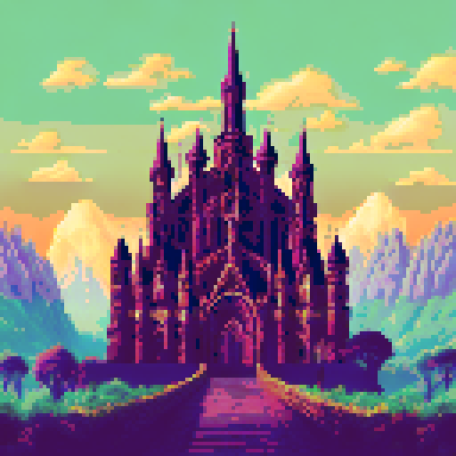 A giant gothic cathedral in the middle of a medieval village