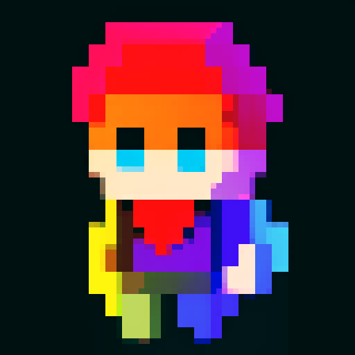 pixelated sword, vibrant colors, retro gaming style