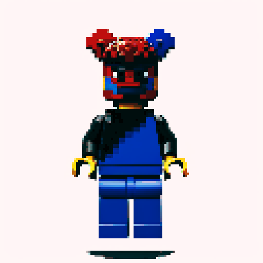 lego pixel, vibrant colors, blocky shapes, small plastic bricks, isometric perspective, retro video game, low resolution, 8-bit graphics, sharp edges, square grid, limited color palette, nostalgic feel, brick-built characters, iconic lego logo, digital recreation, detailed textures, crisp lines, simplified forms, nostalgic gaming vibes