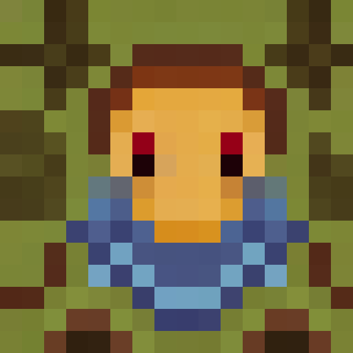 Big-eyed peach with rosy cheeks, framed by a delicate border, rendered in 16-bit pixel art.