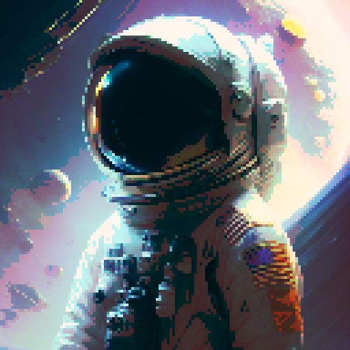 Space futuristic portrait