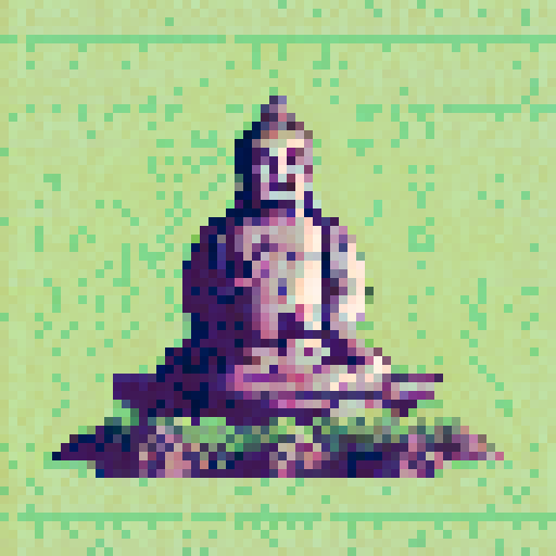 smiling buddha statue on a white background 