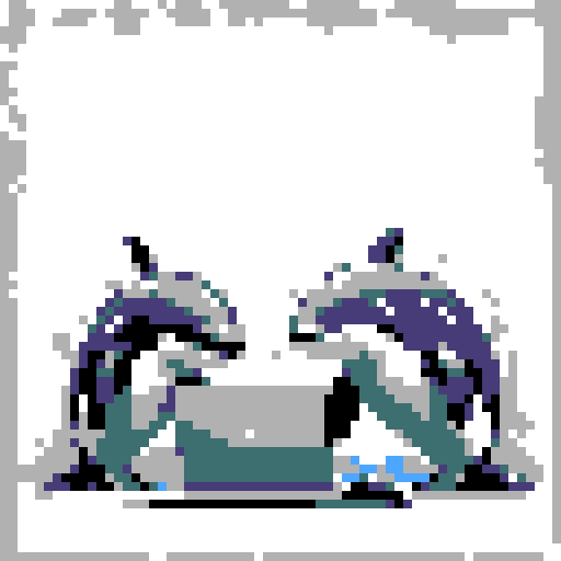 killer whales, typing on a laptop