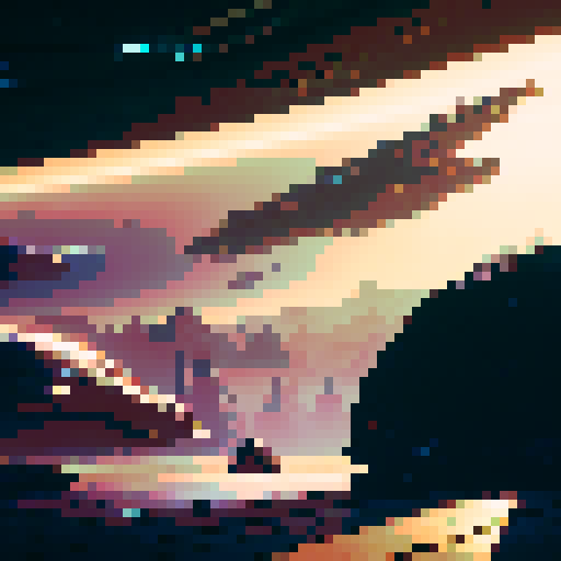 Area 18 from Star Citizen, ships taking off in background, the vibrant open space on the horizon