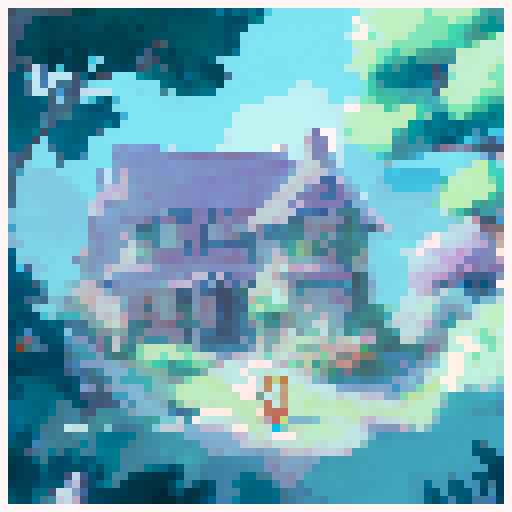 flat illustration of a girl with many cats, cartoon style, close-up