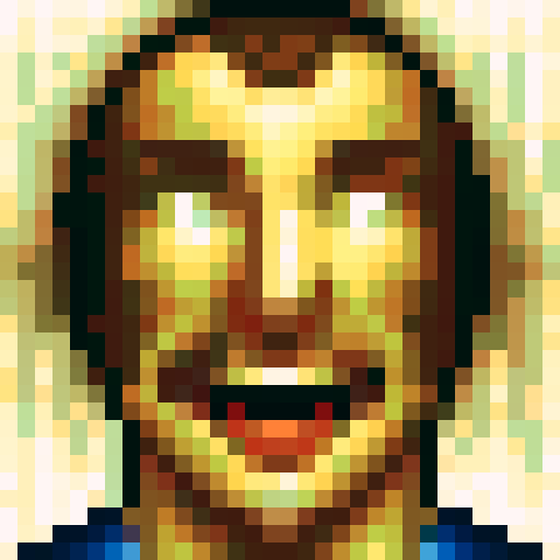 Realistic white rapper with golden teeth