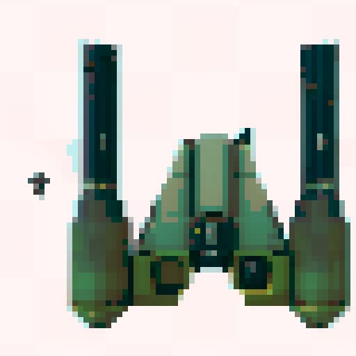 make it same point of view with a more like rockets looking launcher and only the top view without a base 