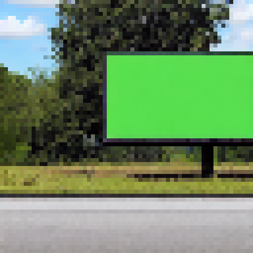 An image of a billboard with clear and catchy text.