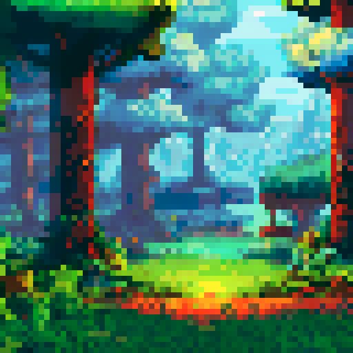 RPG Battle background, forest 