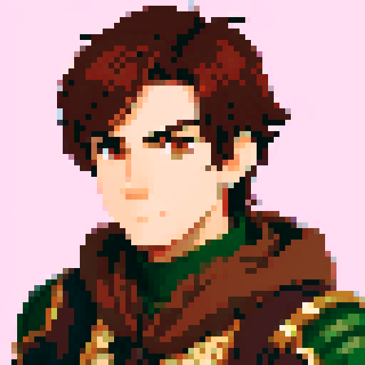 Male fantasy ranger with Brown hair 