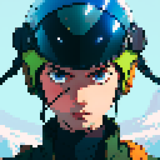 male pilot with helmet in front of jet fighter