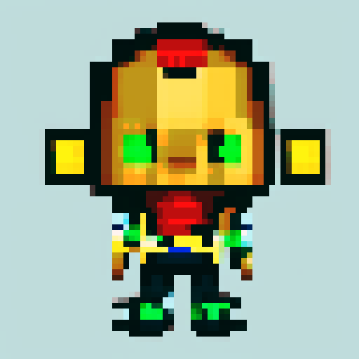 communist zombie game enemy, red eyes, communist star on forehead, pixel art