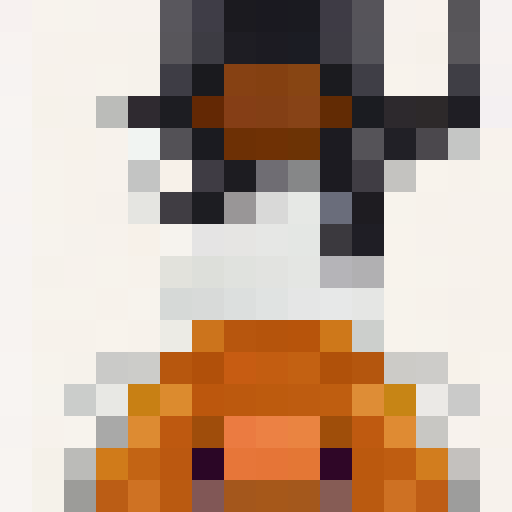 pokemon gloom, facing right, close up, monochrome, pixel art, game icon, 16x16, portrait, black background, white foreground