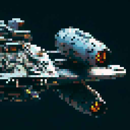 pixel art spaceship
