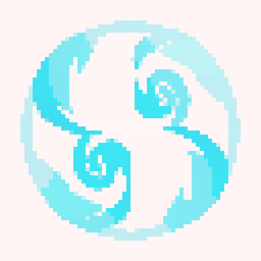 Create a simple and clean icon representing wind magic. The design should be minimalistic and convey the essence of wind and air. Use light colors like white and light blue, and incorporate elements such as swirls, gusts, or feathers. Ensure the icon is easily recognizable and visually appealing.