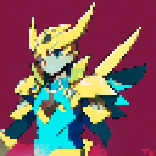 Knight in full golden armor.