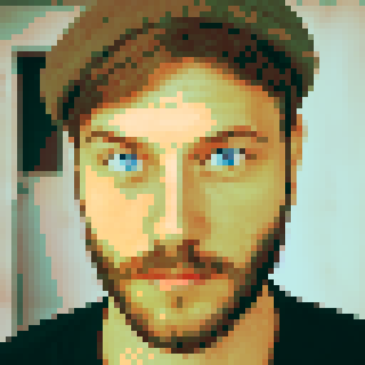 portrait man with blue eyes and beard