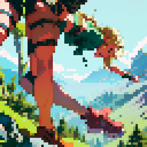 blonde hair tomb raider climbing up hills and mountains