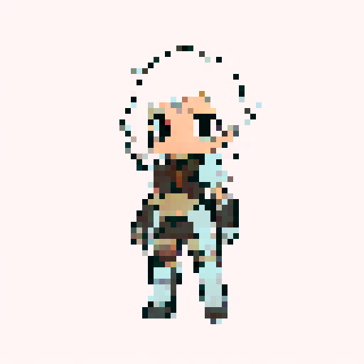 fantasy barbarian, empty handed, white hair, leather armor