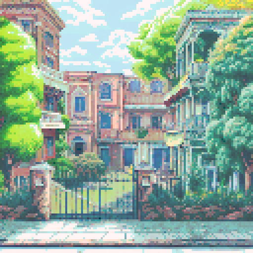 Mexico City multiple houses front view entire block