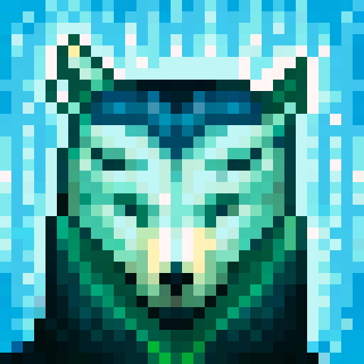 wolf avatar, portrait, glowing eyes