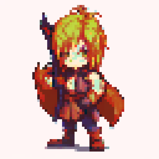 pixel art of devil caster