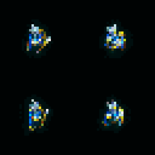 redrawing a pixel art picture with a two-hand sword, vibrant colors, detailed shading, and smooth lines