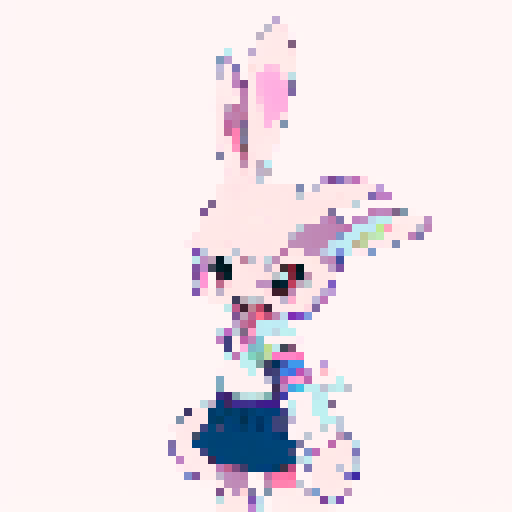 Buneary, the adorable furry bunny-like Pokemon, frolicking in a meadow of vibrant flowers with a playful and mischievous expression, rendered in a charming anime style