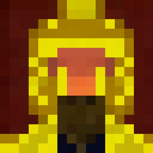 Sant Jarnail Singh Khalsa Bhindranwale, fierce and bearded, surrounded by armed followers, standing in front of the Golden Temple, rendered in a minimalist 16x16 pixel portrait.
