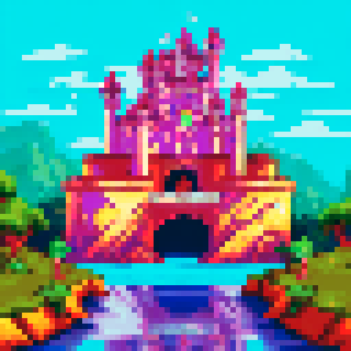 A city made of castles of white stone connected by canals and aqueducts, bright day