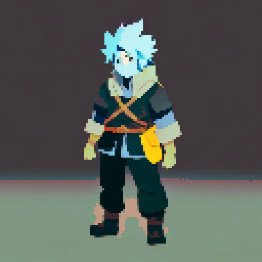 Hatake Kakashi with a black cat with yellow eyes on his shoulders in the himalayas