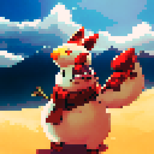 a snowman in the desert
