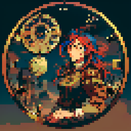 Steam Clock Tower, vintage, Victorian era, copper pipes, brass gears, steam-powered, ornate, intricate details, clock face, roman numerals, mechanical, whirling steam, wisps of fog, pixelated, vibrant colors, retro, nostalgic, 8-bit aesthetic, sRGB palette