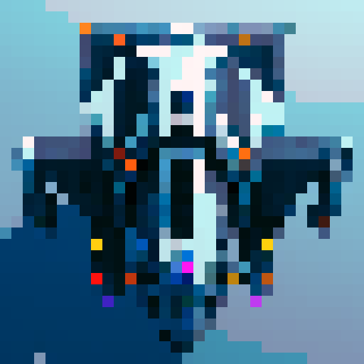 Futuristic space ship modeled after the sentinels from the matrix  from a top down view