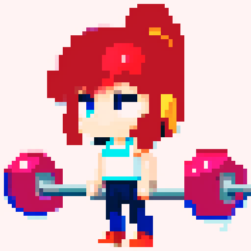 Create a vibrant woman doing gym