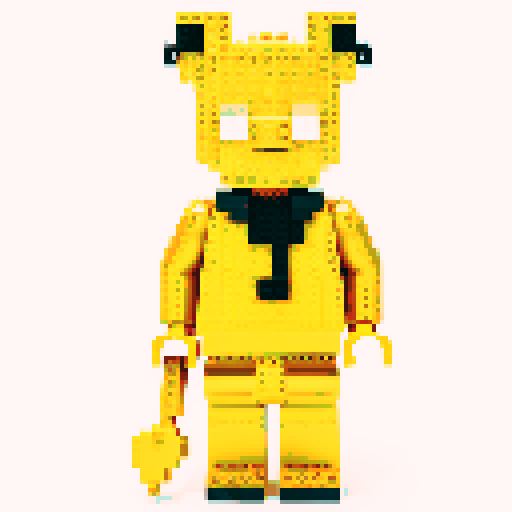 gold pixel lego 