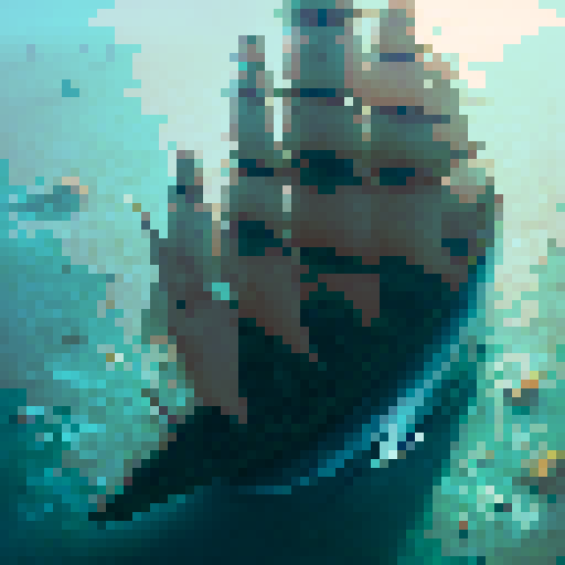 sailing ship from above