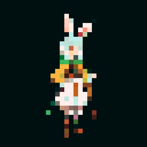 Mysterious and whimsical wererabbit in the style of wizardry