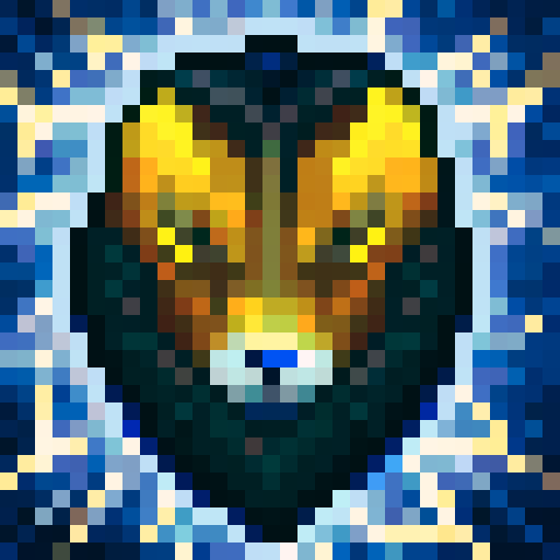 Wolf avatar, portrait, glowing eyes