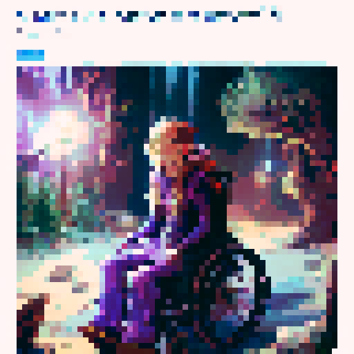 Disabled elf in a wheelchair, enchanting the forest with magic, mystical and fantastical, like a scene from a fantasy RPG