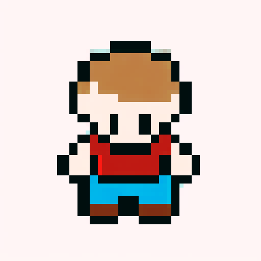 A single pixel art sprite of Pikachu from Pokemon looking forward with a plain expression