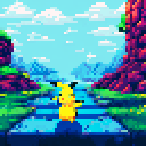 Default Pikachu sprite on white background. Standing up looking forward with a plain expression.