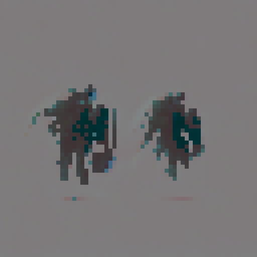 a warrior teleporting through a portal